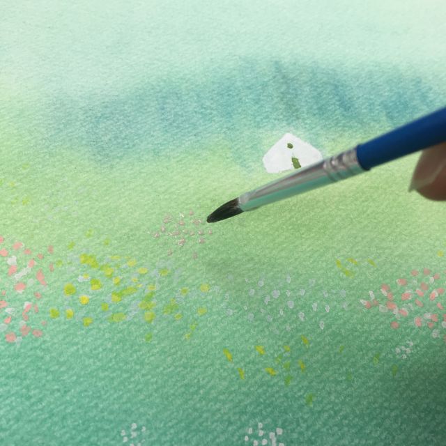（葉祥明美術館公認）パステルと水彩で葉祥明さんの絵を描く講座「妖精の棲む森」の写真