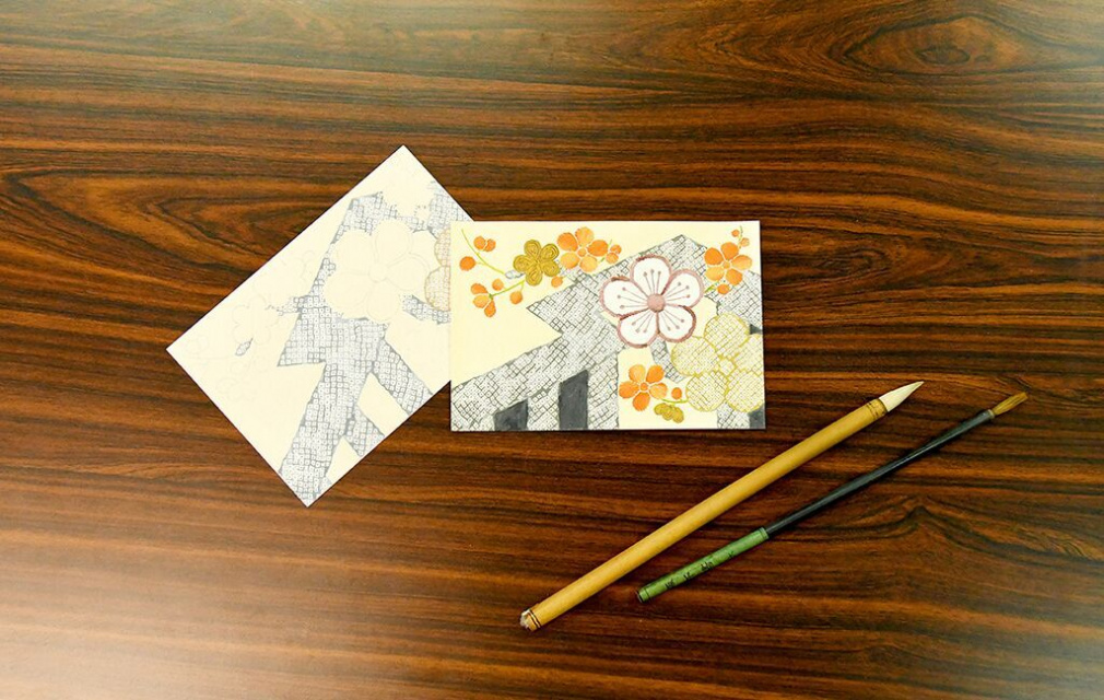 京都で伝統工芸の友禅画製作体験をしよう！の写真3枚目