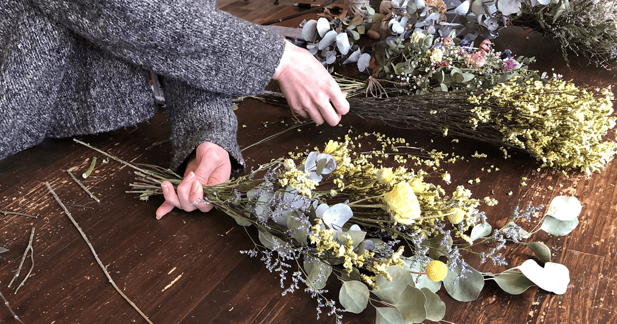 スワッグ作りの体験ワークショップ Craftie