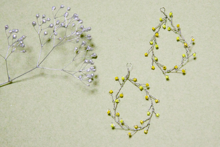 ユニークビーズ ワイヤー 花 作り方 最高の花の画像