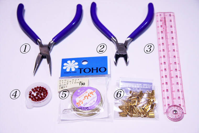 ワイヤーアクセサリーの材料