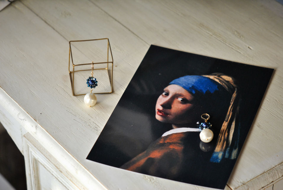 名画の中のアクセサリーをつくろう講座｜フェルメール『真珠の耳飾りの少女』の写真