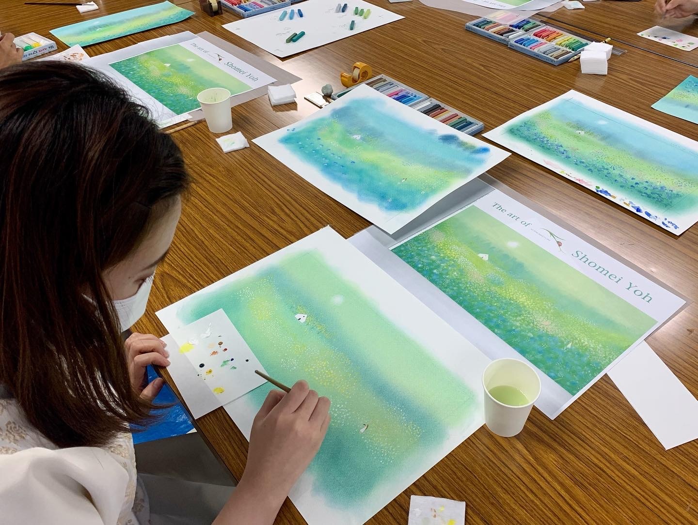 （葉祥明美術館公認）パステルと水彩で葉祥明さんの絵を描く講座「妖精の棲む森」の写真3枚目
