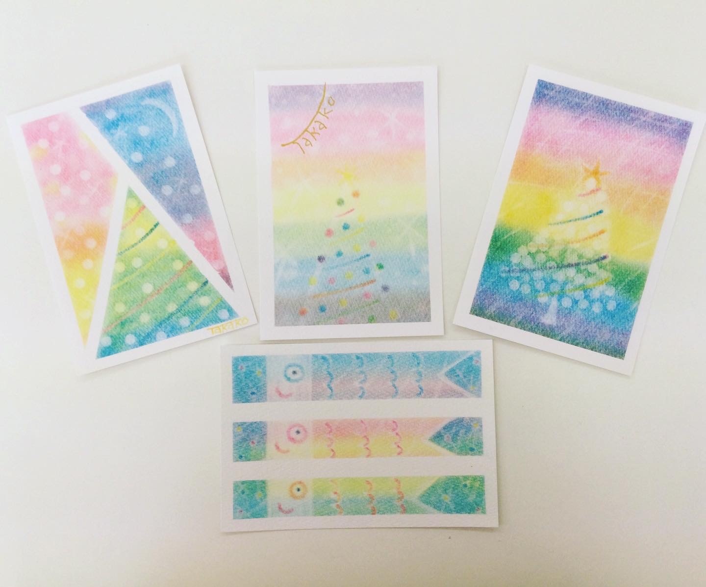 ３色パステルアートで季節にピッタリのオリジナルポストカードを作ろうの写真3枚目