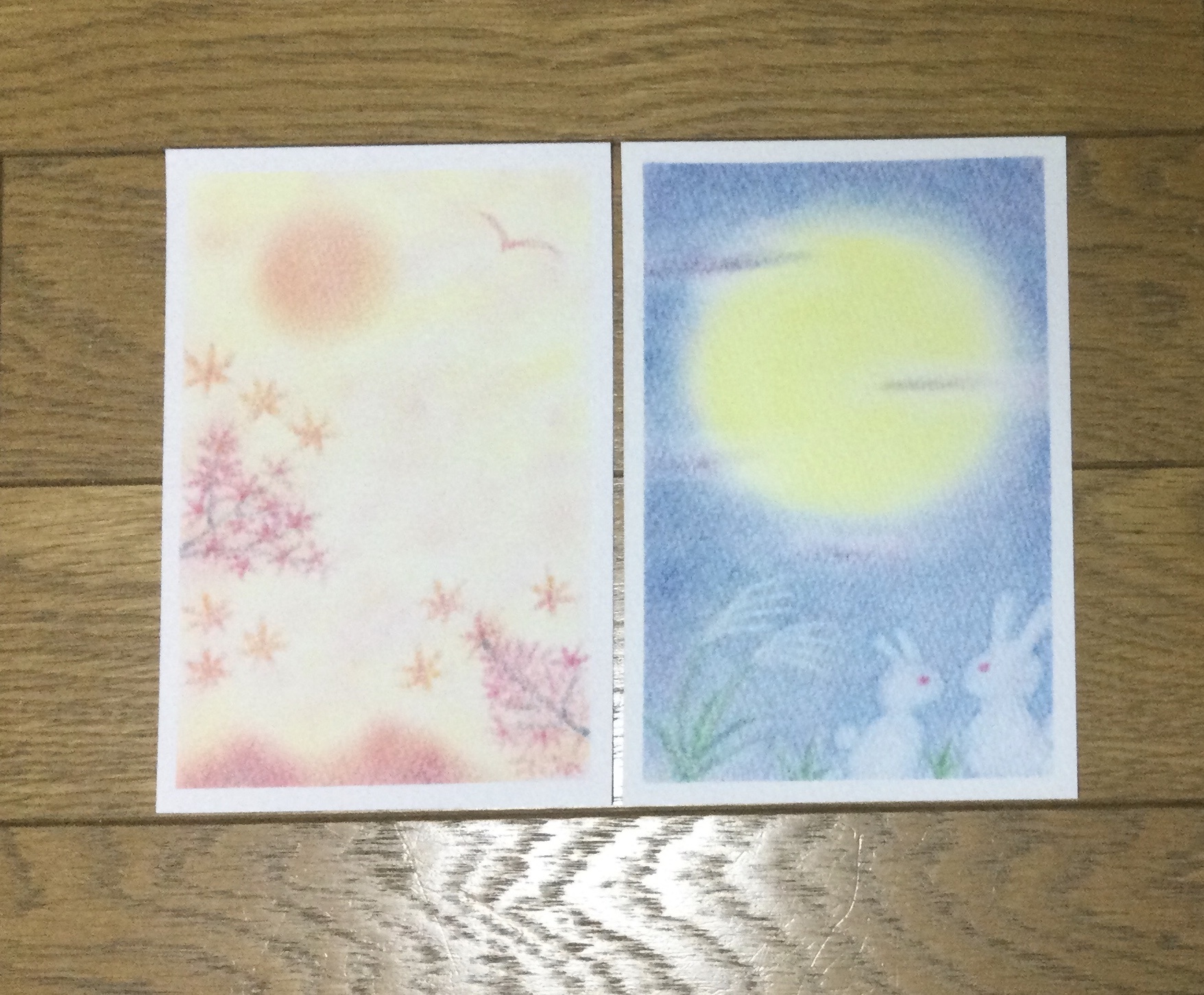 ３色パステルアートで季節にピッタリのオリジナルポストカードを作ろうの写真5枚目