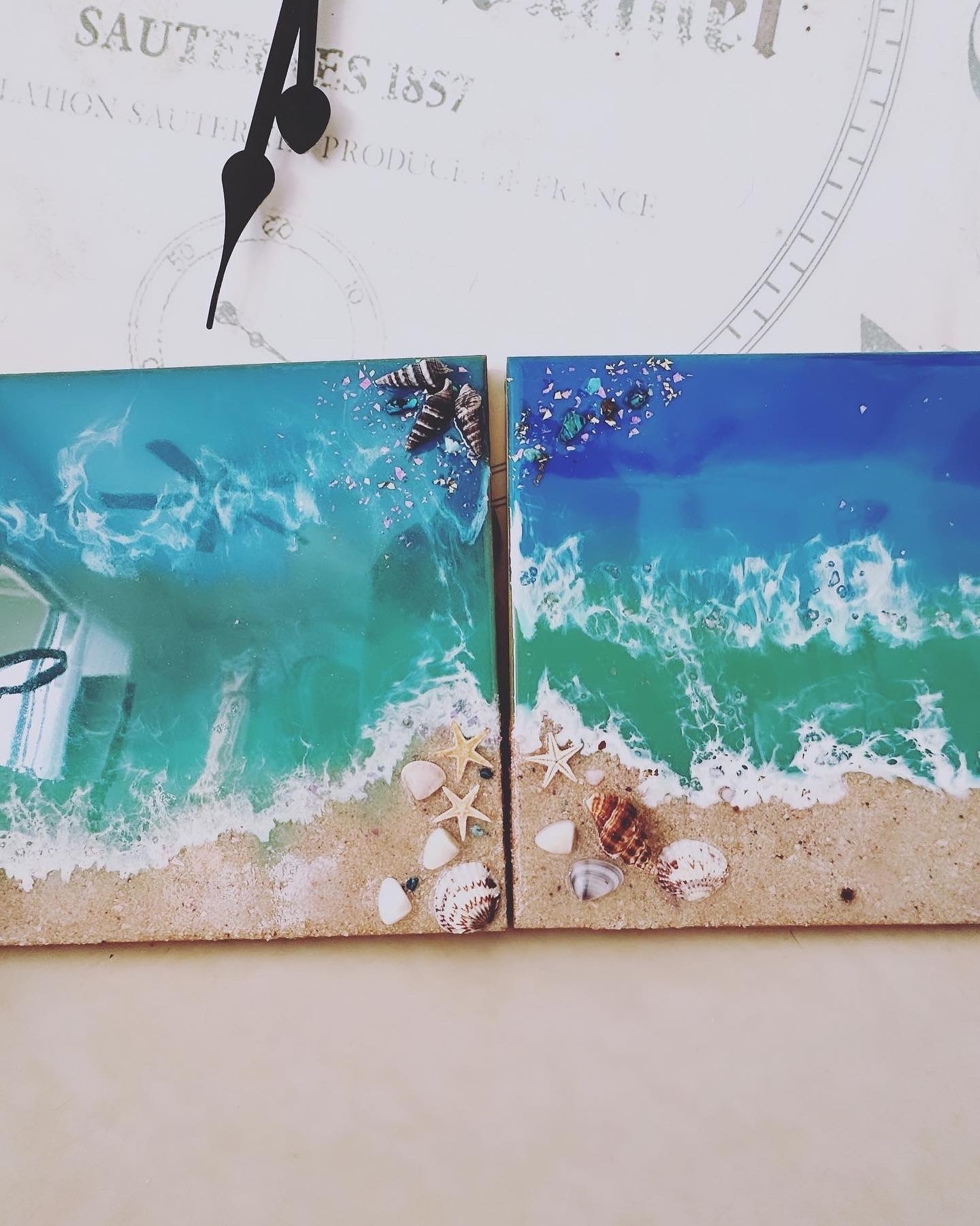 小学生が賞を取った海の絵 Japanese sea painting 半額品 - 絵画