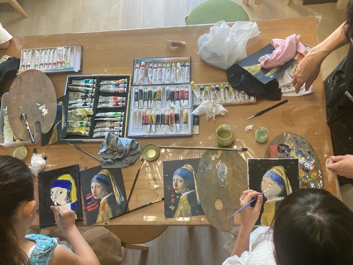油絵２DAYS「真珠の耳飾りの少女〈フェルメール模写〉」の写真