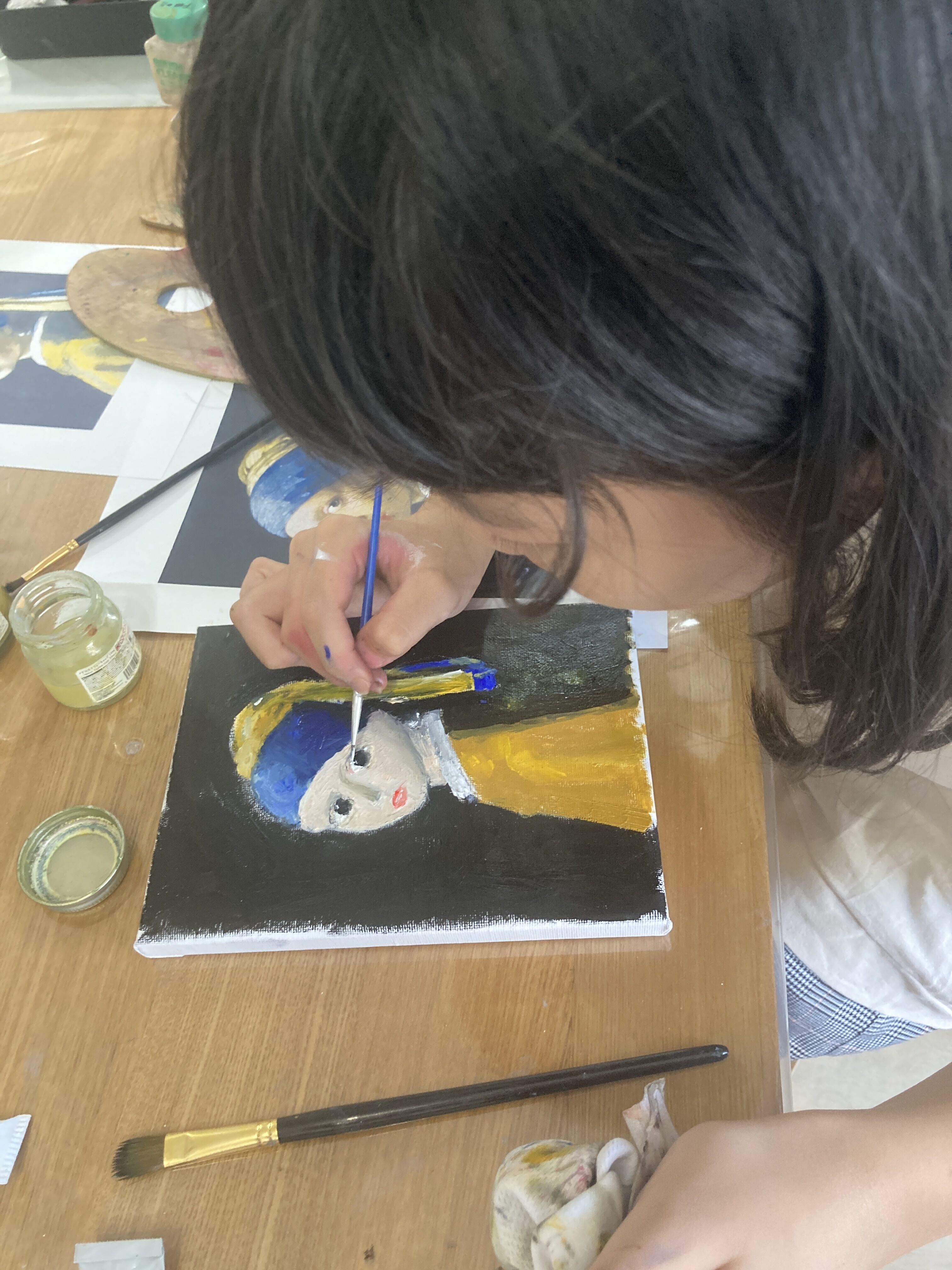 油絵２DAYS「真珠の耳飾りの少女〈フェルメール模写〉」の写真3枚目