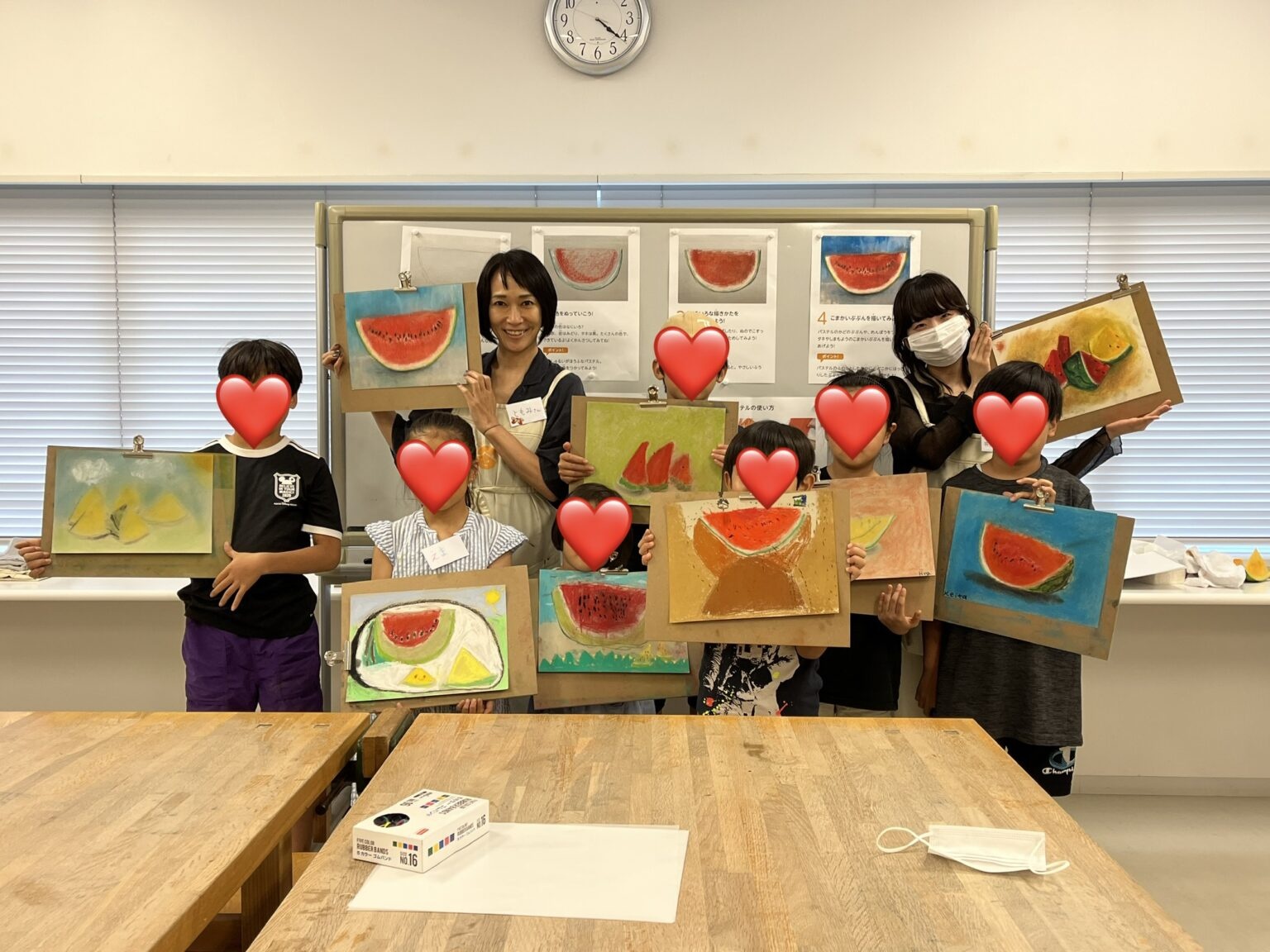 パステルですいかを描こう！（吉野家牛丼ランチ付き！）の写真2枚目