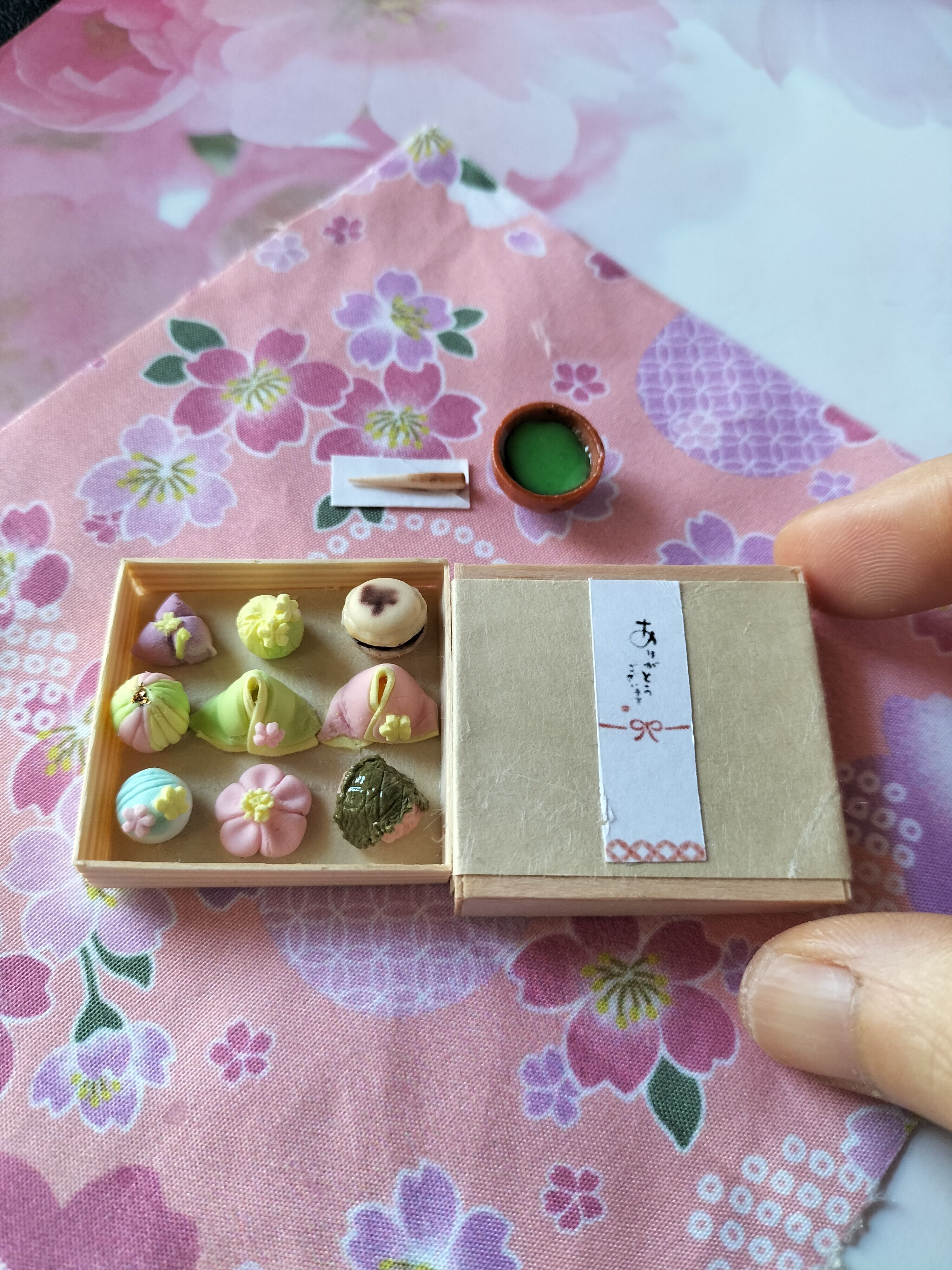 体験 粘土で可愛い ミニチュアフード教室　1月 2月 和菓子の回の写真