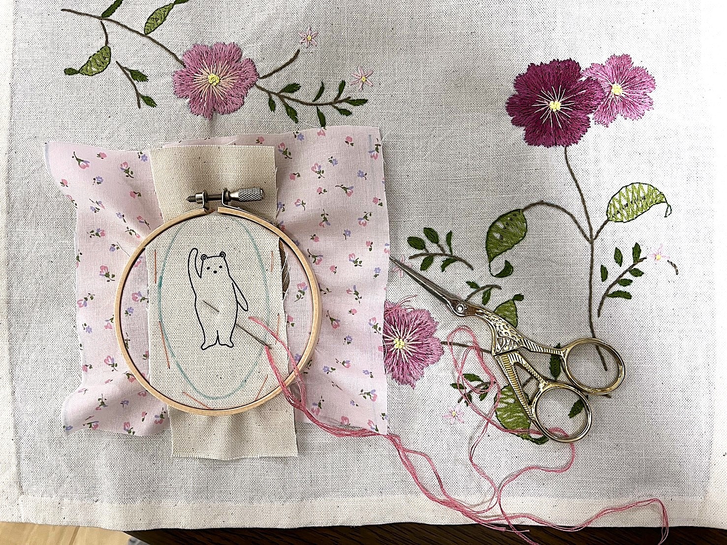 はじめての刺繍教室の写真2枚目