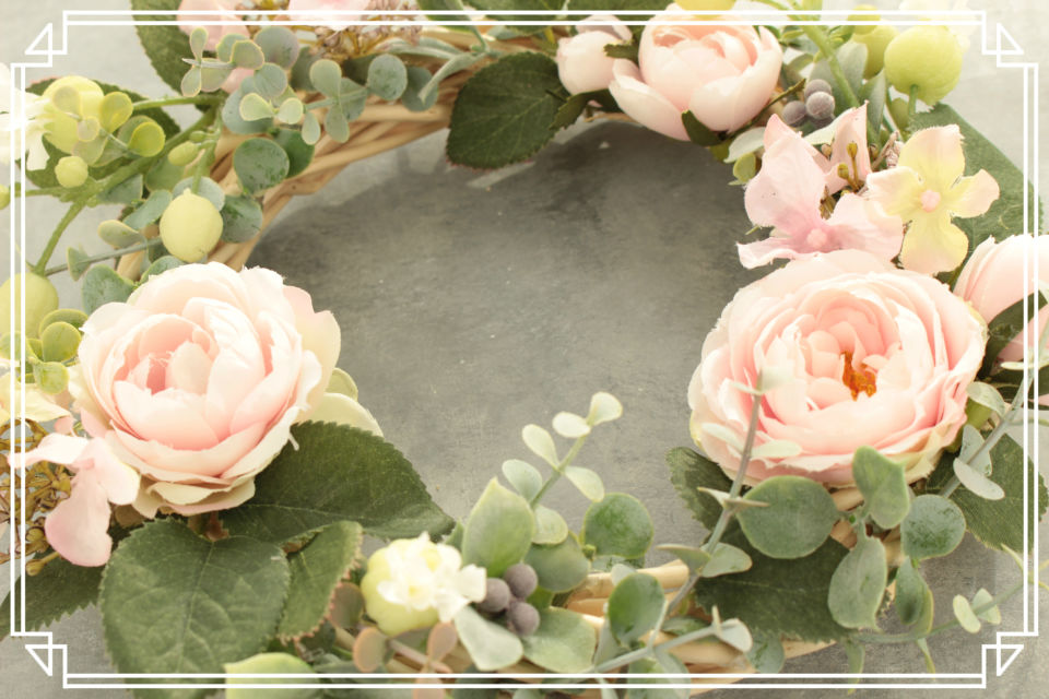 初春の幸せピンク色リースで、暮らしにお花を！家族を元気に！自分時間もハッピーに♡の写真2枚目