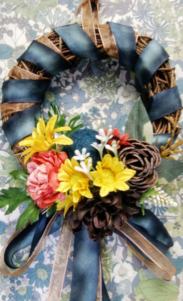 Craft collage wreath(リース）1・2月・バレンタイン等の写真5枚目