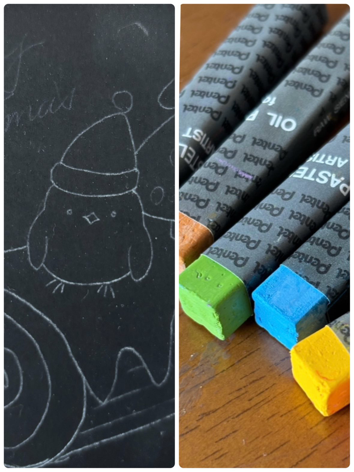 チョークアート 「シマエナガサンタのXmas」の写真4枚目