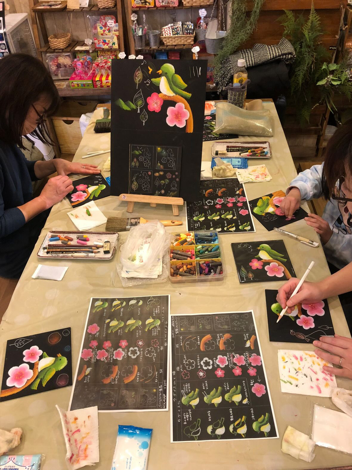 チョークアート 「シマエナガサンタのXmas」の写真5枚目