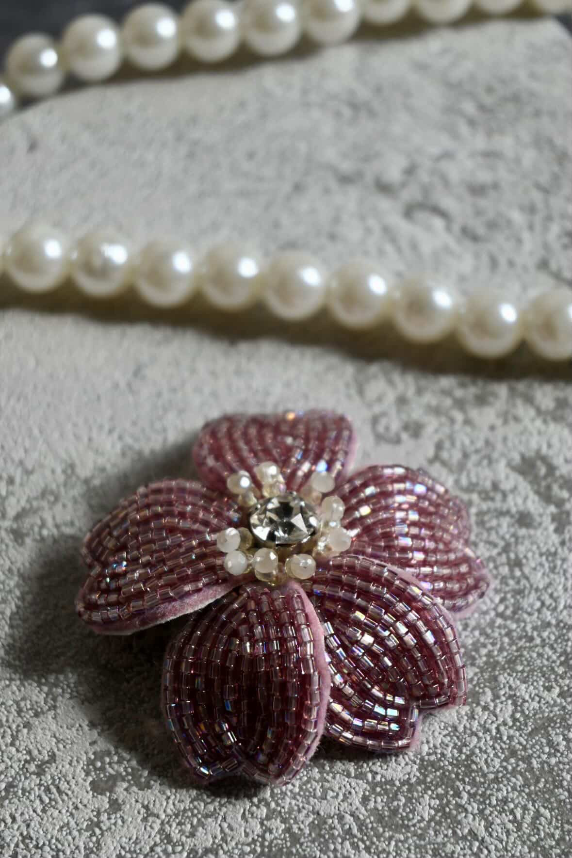❀.*･ﾟ初心者歓迎❀.*･ﾟビーズ刺繍でつくる桜のブローチの写真3枚目