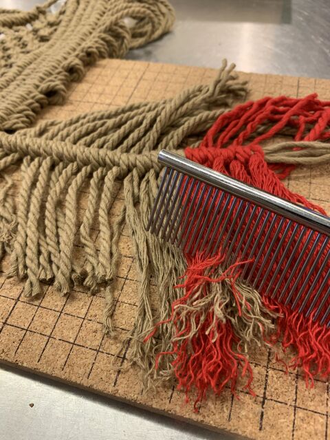 マクラメ編み　ツリータペストリー　2回コースの当日の流れ・雰囲気の写真5枚目