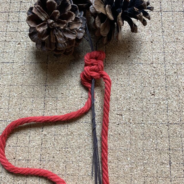 マクラメ編み　クリスマス　ガーランドの当日の流れ・雰囲気の写真3枚目