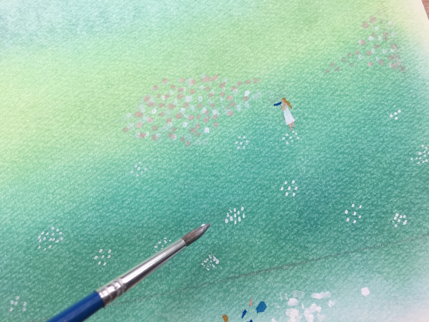 （葉祥明美術館公認）パステルと水彩で葉祥明さんの絵を描く講座「妖精の棲む森」の当日の流れ・雰囲気の写真3枚目