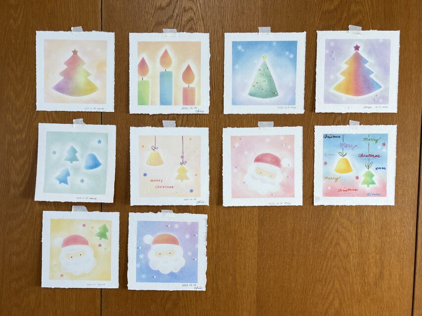作品展特別ワークショップ「クリスマス」「紅葉」tomoepastel⭐︎田園調布の当日の流れ・雰囲気の写真3枚目