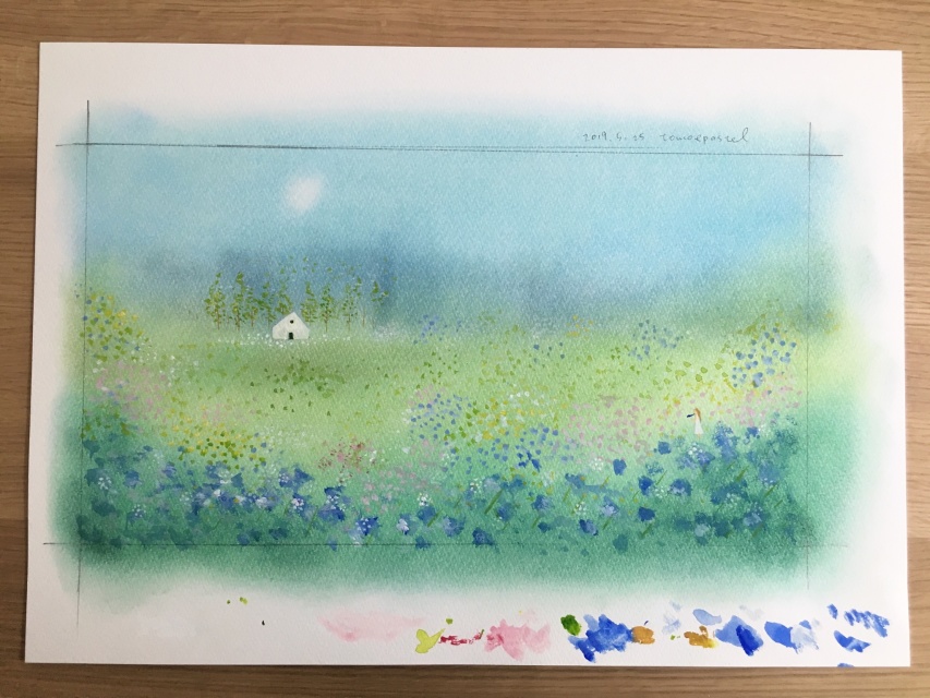 （葉祥明美術館公認）パステルと水彩で葉祥明さんの絵を描く講座「妖精の棲む森」の当日の流れ・雰囲気の写真4枚目