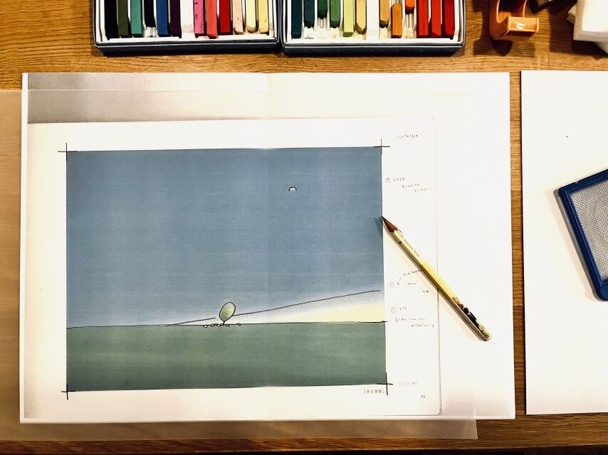 (葉祥明美術館公認)パステルと水彩で葉祥明さんの絵を描く講座「羊と草原」の当日の流れ・雰囲気の写真1枚目