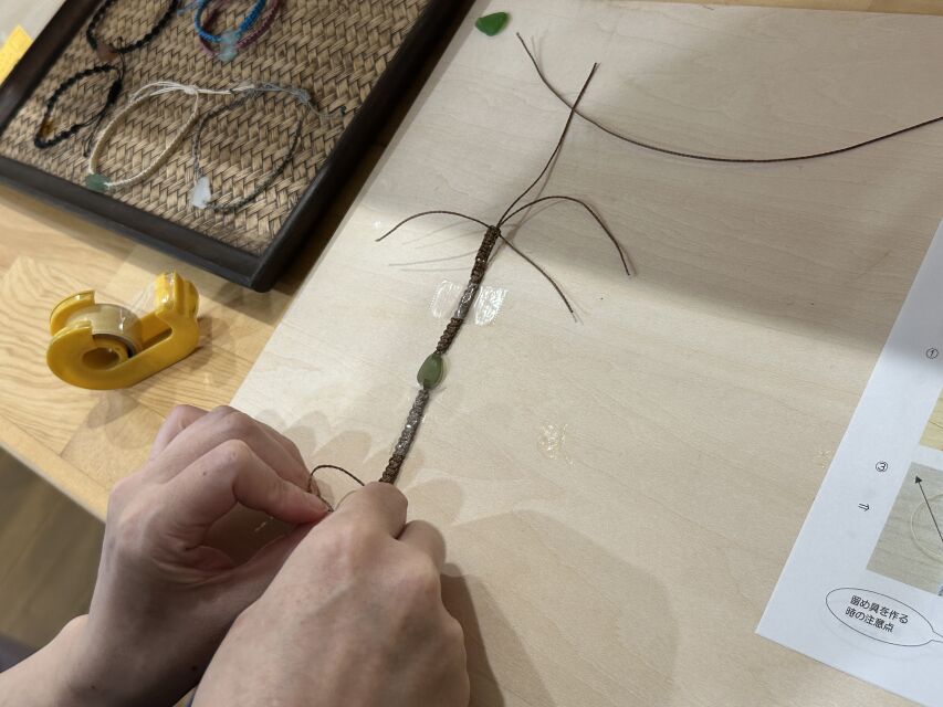 海のパワーがつまった<シーグラス>のマクラメ編みブレスレットorアンクレット♪の当日の流れ・雰囲気の写真2枚目