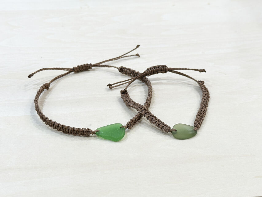 海のパワーがつまった<シーグラス>のマクラメ編みブレスレットorアンクレット♪の当日の流れ・雰囲気の写真3枚目