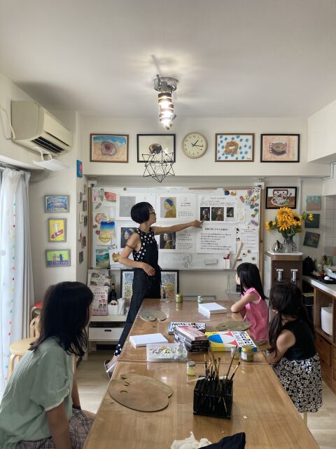 油絵２DAYS「真珠の耳飾りの少女〈フェルメール模写〉」の当日の流れ・雰囲気の写真1枚目
