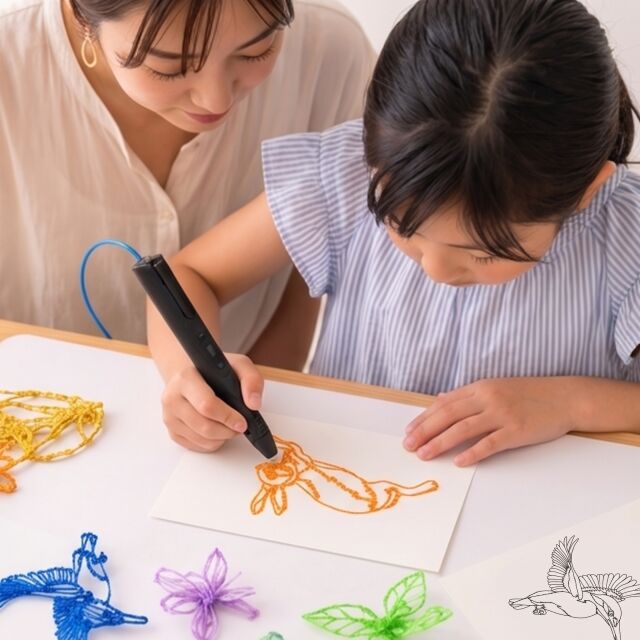 【夏休み限定・京都】親子で作る3Dペン立体アート(6歳〜）の当日の流れ・雰囲気の写真2枚目