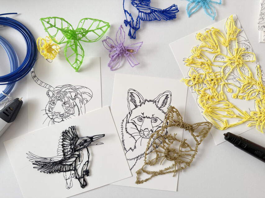 【京都】イラストレーターのアトリエ「立体アート」体験｜ブローチ・オーナメント作りの当日の流れ・雰囲気の写真1枚目