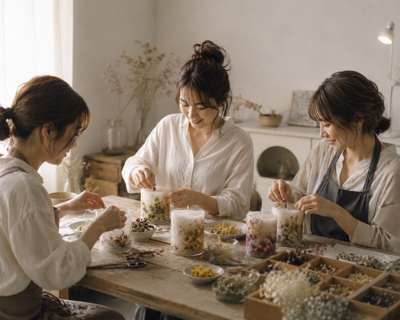 灯すたび、植物がやさしく浮かび上がる。「壊れにくい花らんたん」の当日の流れ・雰囲気の写真2枚目