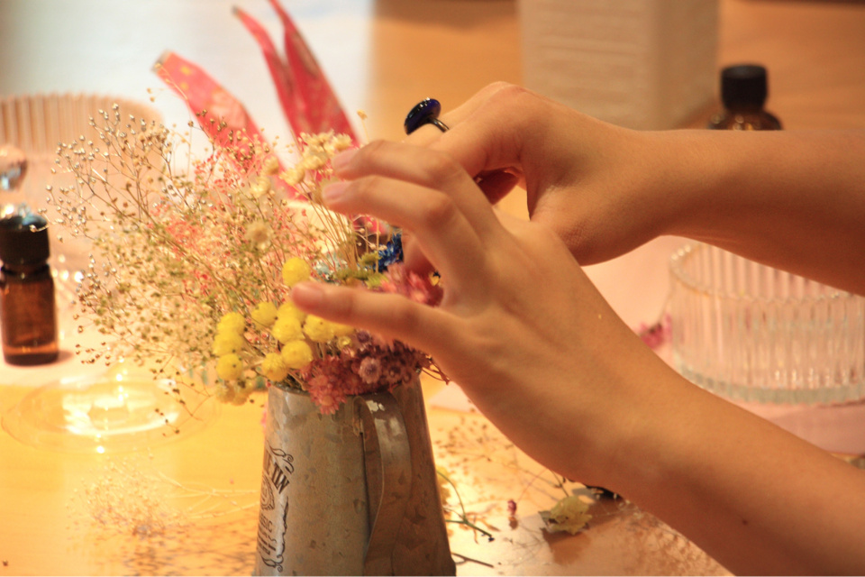 春を彩るボタニカルキャンドル作りの当日の流れ・雰囲気の写真2枚目