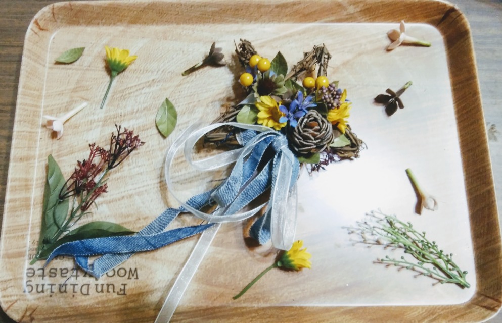 Craft collage wreath(miniリース）の当日の流れ・雰囲気の写真3枚目