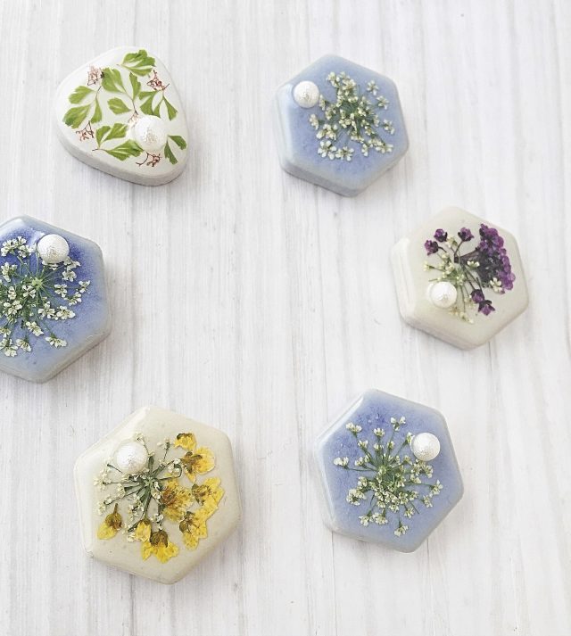 本物の植物で作る 陶器風イヤリング/ピアスの当日の流れ・雰囲気の写真1枚目