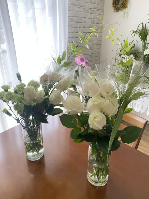 母の日ギフトにも♪ハートのアレンジメントの当日の流れ・雰囲気の写真2枚目