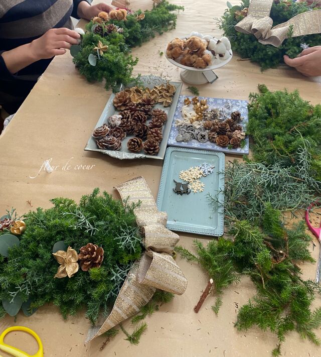 フレッシュ針葉樹のクリスマスリースの当日の流れ・雰囲気の写真2枚目