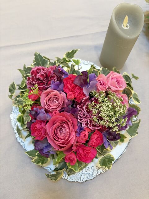 母の日ギフトにも♪ハートのアレンジメントの当日の流れ・雰囲気の写真3枚目