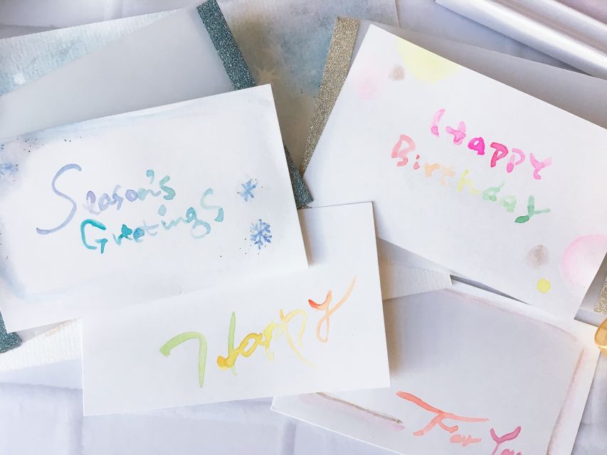 水彩ペン付き！綺麗な色文字でつくるプレゼントカードの当日の流れ・雰囲気の写真4枚目