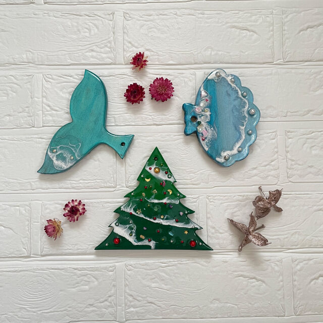 オーシャンレジンアートでクリスマスオーナメントを作ろう！の当日の流れ・雰囲気の写真1枚目