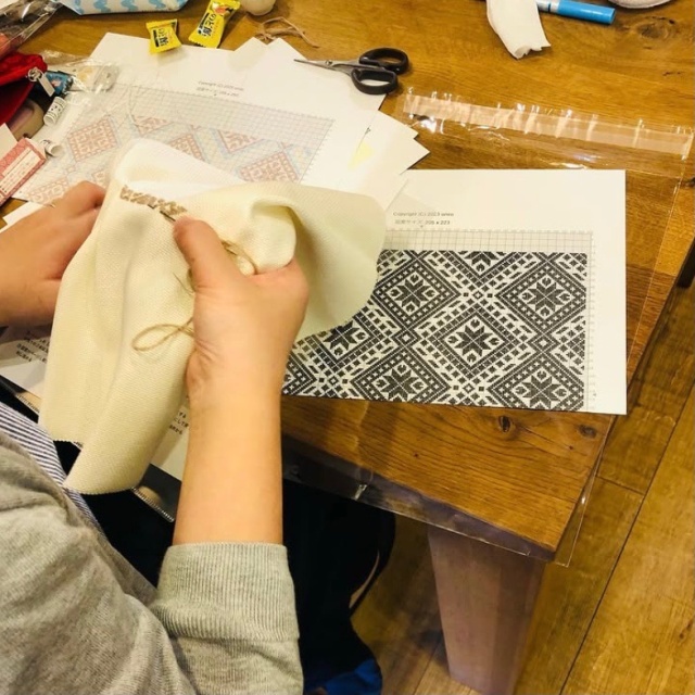 oriiroのこぎん刺しワークショップの当日の流れ・雰囲気の写真2枚目