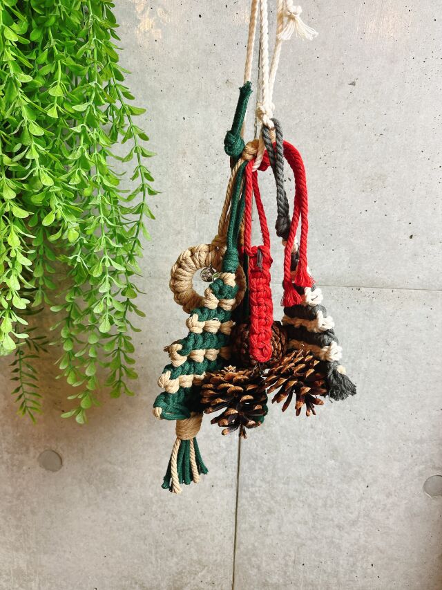マクラメ編み　クリスマス　ガーランドに参加したしーの写真2枚目