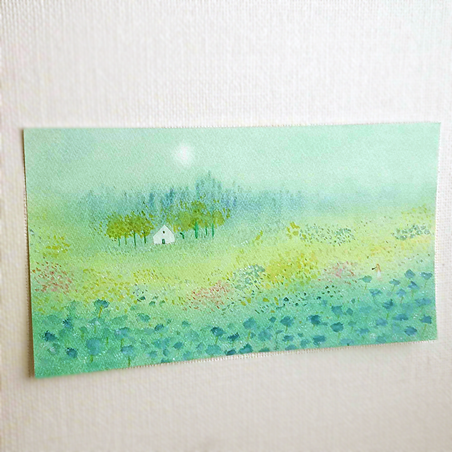（葉祥明美術館公認）パステルと水彩で葉祥明さんの絵を描く講座「妖精の棲む森」に参加したaketaの写真1枚目